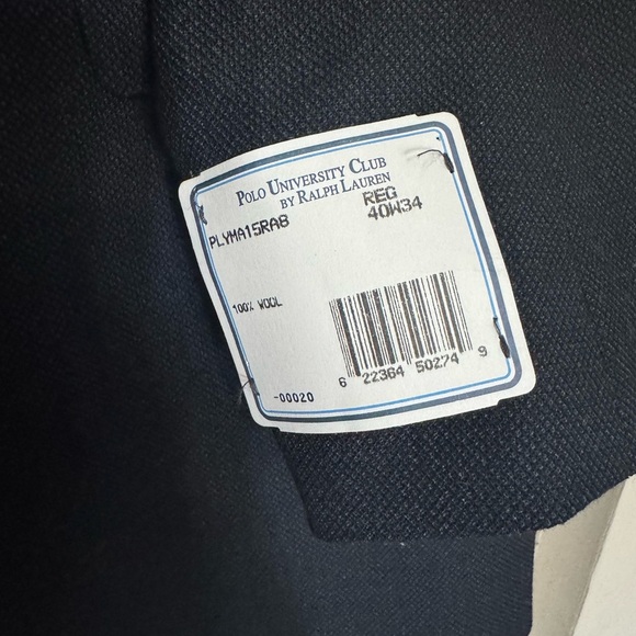 Polo by Ralph Lauren Black Sport Coat with Notched Lapels 100% wool - Picture 3 of 6